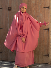 Load image into Gallery viewer, Soft- Crepe Two-Piece Jilbab Prayer Set - Khimar with Skirt
