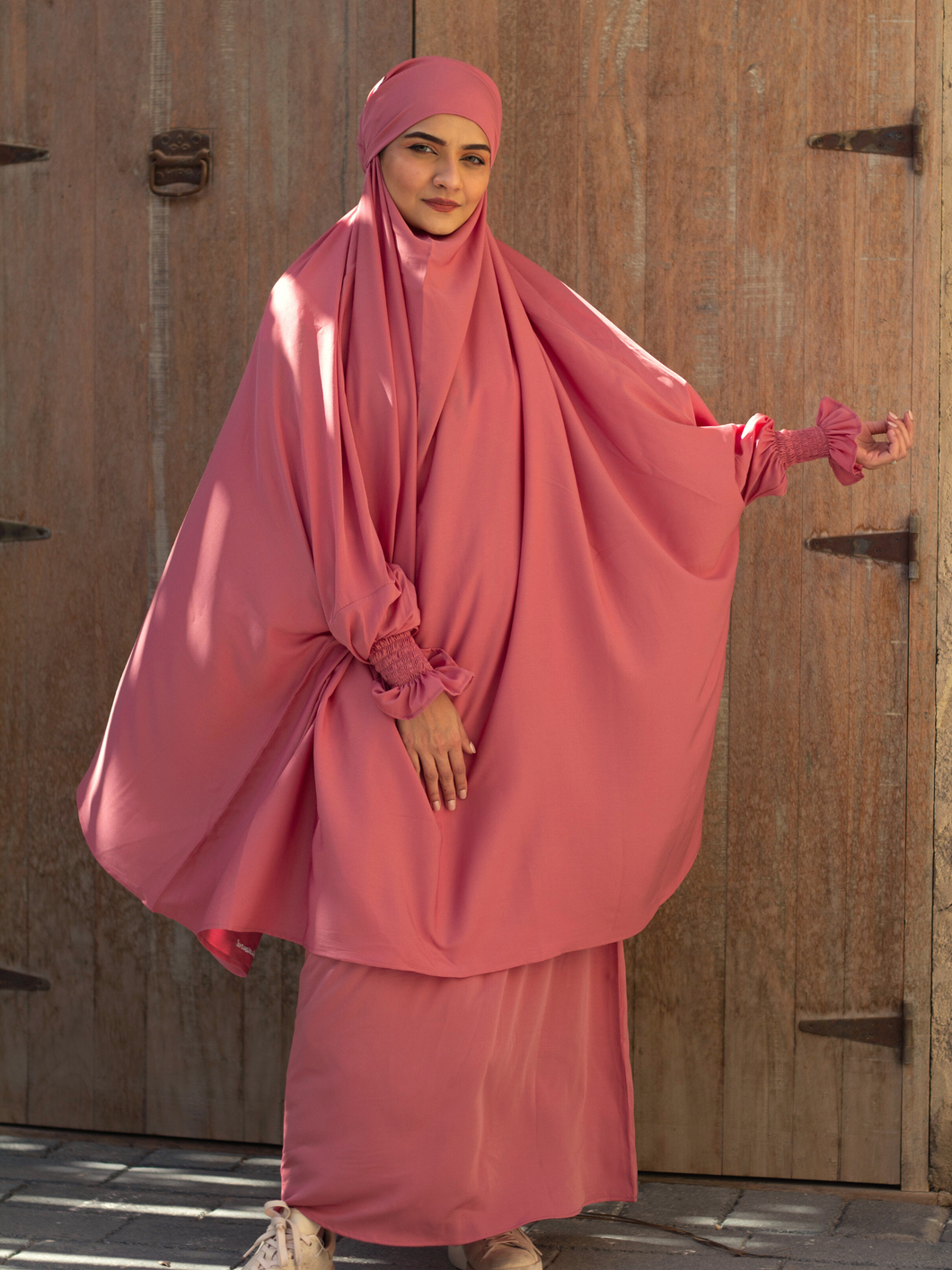 Soft- Crepe Two-Piece Jilbab Prayer Set - Khimar with Skirt