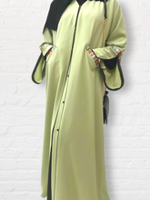 Load image into Gallery viewer, Matcha Green Abaya Desimod Modestwear Shop Online Abaya
